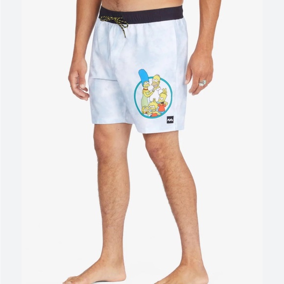BILLABONG X SIMPSONS FAMILY BOARDSHORTS Sz S Swim trunks 6” inseam bathing suit - Picture 3 of 16